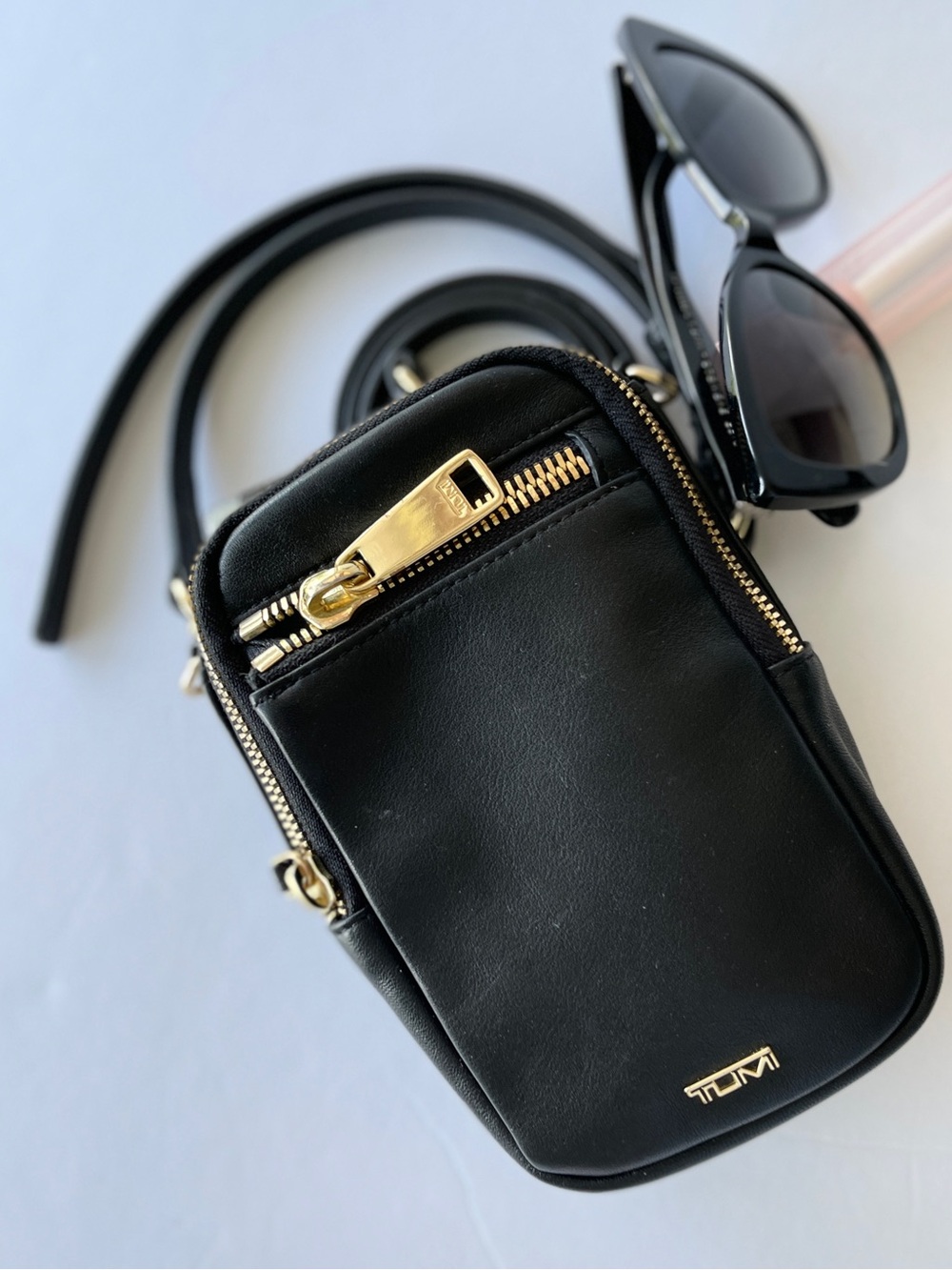 Tumi Voyageur Katy Black Leather Crossbody